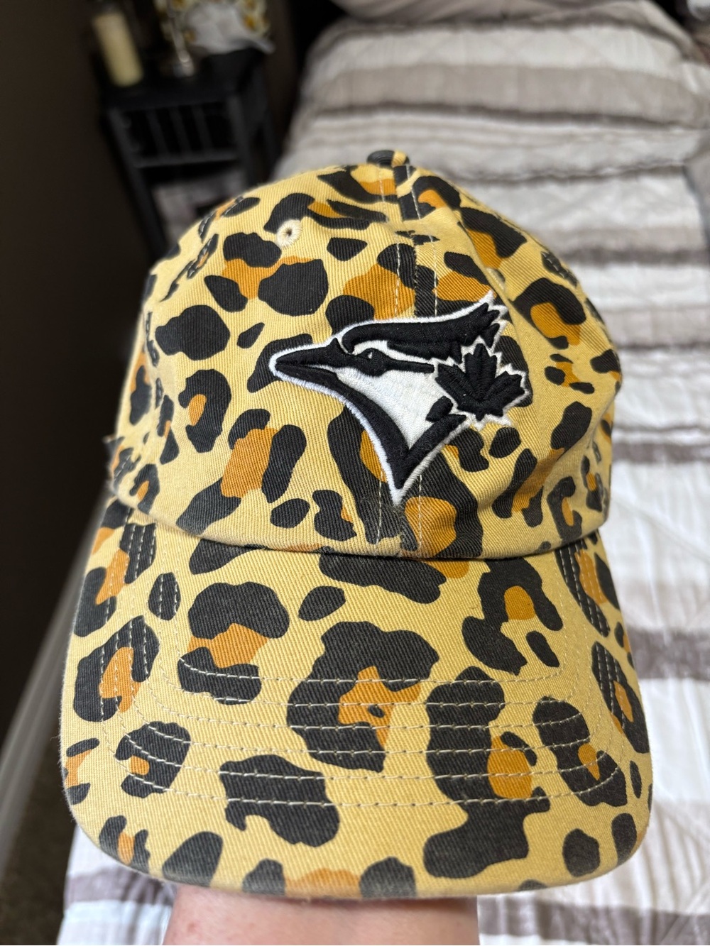 Toronto Blue Jays Ladies leopard Print Baseball Cap - Yellow/Black